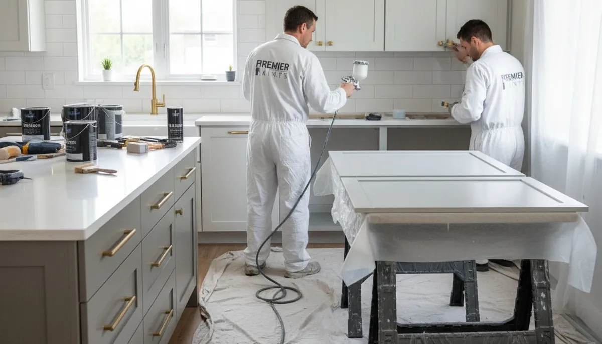 Professional cabinet painting in Aurora, CO with durable kitchen refinishing and smooth finishes