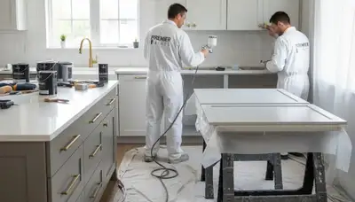 Professional cabinet painting in Aurora, CO with durable kitchen refinishing and smooth finishes