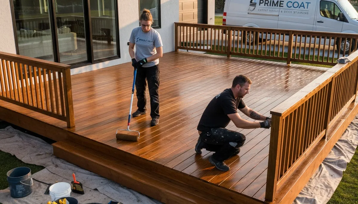 Professional deck staining and refinishing by house painters in Aurora, CO