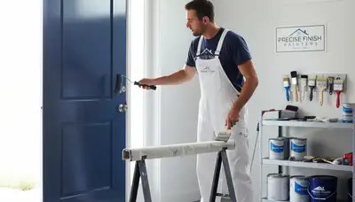 Professional door painting service by house painters in Aurora, CO for durable exterior finishes
