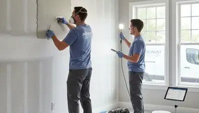 Drywall repair and wall patching by house painters in Aurora, CO for smooth home interior finish