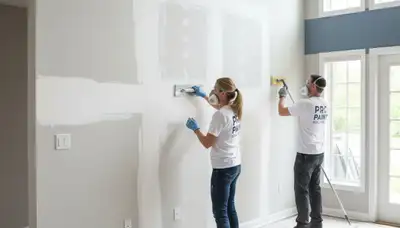 Professional drywall repair and wall painting in Aurora, CO home by expert painters
