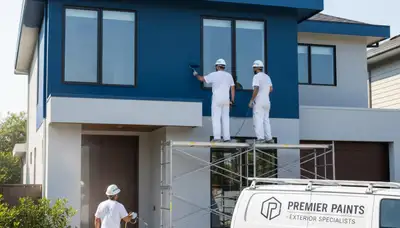 Professional exterior house painters applying weather-resistant finish in Aurora, CO