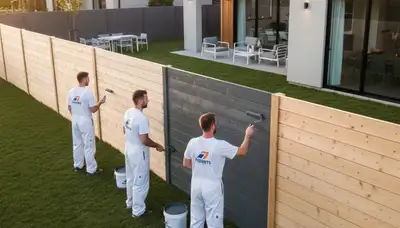 Professional fence painting in Aurora, CO enhancing wood durability and curb appeal