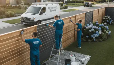 Professional fence painting in Aurora, CO with durable weather-resistant exterior finish