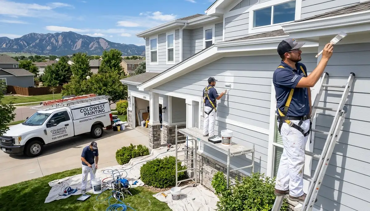 Professional house painters in Aurora CO providing exterior and interior home painting services