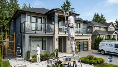 Professional house painters enhancing home exterior in Aurora, CO