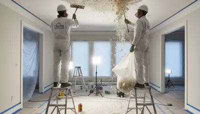 Professional popcorn ceiling removal and refinishing in Aurora, CO home interior