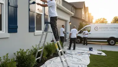 Professional shutter painting and refinishing on a home exterior in Aurora, CO