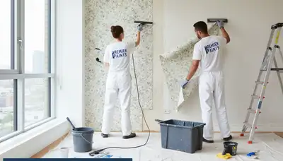 Professional wallpaper removal and wall prep by house painters in Aurora, CO