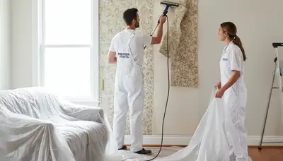 Professional wallpaper removal and wall prep by house painters in Aurora, CO homes